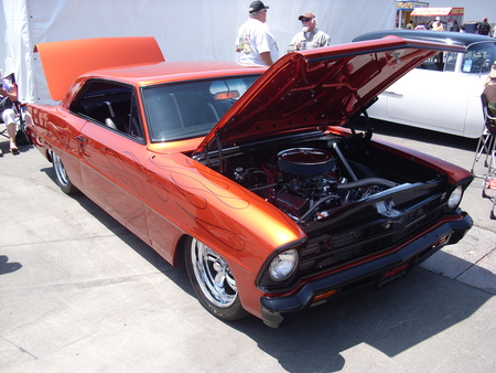 HOT NOVA - hotrod, cars, sunny, chevrolet, outside, nova, hot rod, show, showcar, auto, chevy