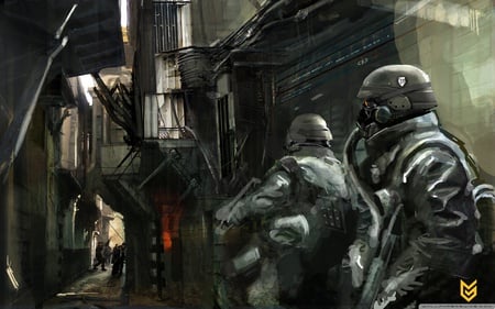 Killzone - soldier, video game, cg, hd, dark, artwork, adventure, concept art, killzone