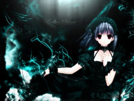 Broken silence - girl, dark, hiro suzuhira, anime, shadow