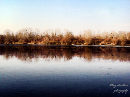 Drava riverside - blue, photography, beautiful, river, riverside