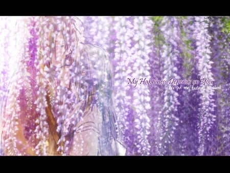 A sweet secret romance - girl, in love, secret place, romantic, boy, secret, anime, sweet, flowers, young love, under the tree, cute