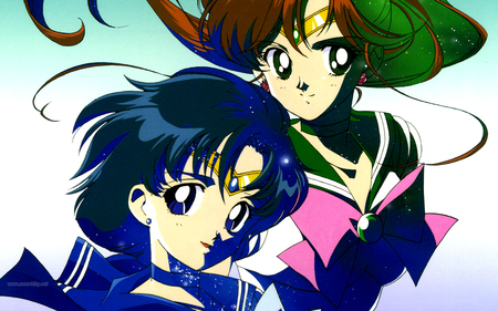 Sailor Mercury and Sailor Jupiter - sailor mercury, ami, amy, anime, sailor jupiter, lita, makoto, sailor moon