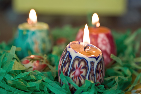 Happy Easter! - red, lights, popular, happy, beautiful, candles, still life, abstract, eggs, colorfull, easter, lovely, happy easter, colors, green