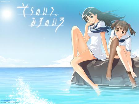 summer - anime, water, blue, hot, girls, manga, summerp, sexy, sun