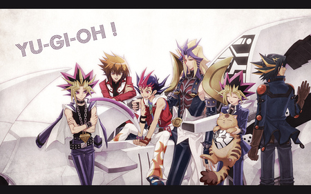 Next Generation - jaden yuuki, yusei fudo, gx, 5ds, cat, anime, paradox, manga, boys, white, yuma, yugi mutou, yu gi oh, motorcycle, yami yugi