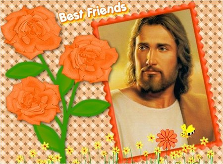 Jesus my friend - christ, jesus, religion, rose, christianity, god, flower