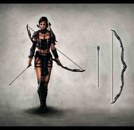 Girl Archer - elf girl, wallpaper, girl archer, fantasy