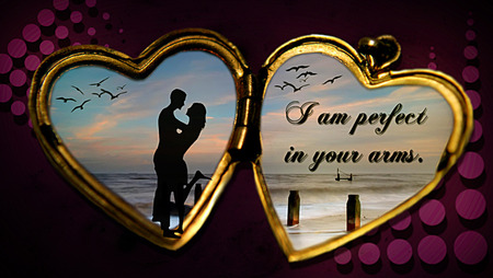 I am Perfect in Your Arms - woman, love, lovers, man, heart, arms