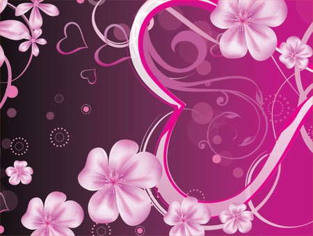 EXOTIC PINK - flowers, pink, heart, exotic