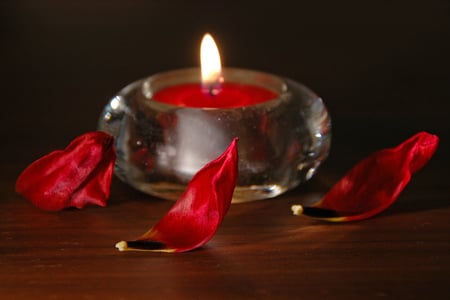 Still life - red, popular, photo, still life, abstract, fire, candle, petals, light, tulip, photography, lovely, image