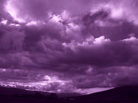 purple sky - nature, purple, sky, clouds