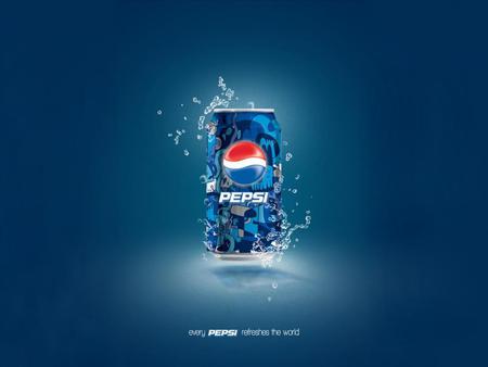 pepsi - 3d, pepsi, art, blue