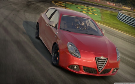 Alfa Romeo Giulietta - alfa romeo, speed, ea game, racing, road, nfs, fast, car, red, hd, need for speed, video game, sportscar, race