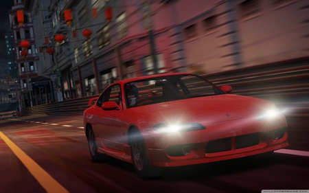 Nissan - speed, ea game, racing, road, nfs, fast, car, red, hd, need for speed, video game, sportscar, race, nissan