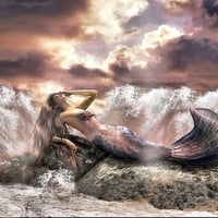 MERMAID IN WAVES