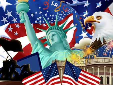 American Flag - eagle, usa, picture, american, flag, liberty