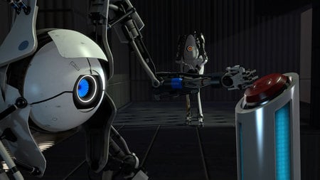 Atlas and P-Body - valve, atlas, video game, p-body, portal 2