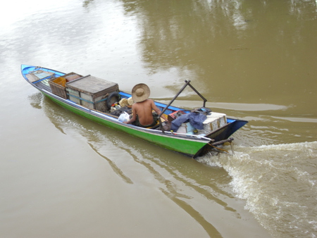 Mahakam_River - mahakam river, traditional, boats, kalimantan