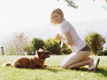 Kristen Bell - kristen bell, beautiful, actress, blonde, kristen, woman, dog, bell