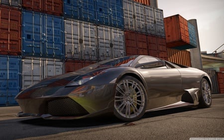 Lamborghini - sportscar, fast, lamborghini, video game, shift, track, need for speed, race, hd, racing, car, speed, nfs