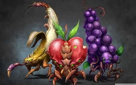 Evil Fruits - hd, starcraft, fruits, evil, video game