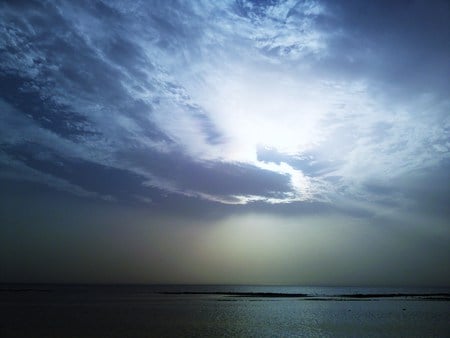 blue cloud - sky, beach, ocean, cloud, blue, sea