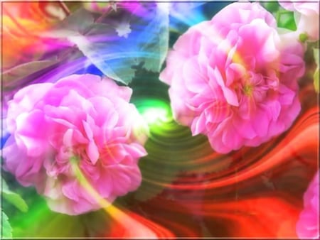 Flowers - color, flowers, cg, 3d