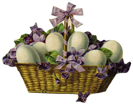 Easter basket - eggs, easter, basket, spring