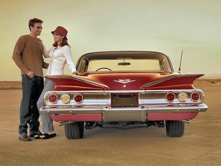 1960 Chevrolet Impala 1 - 1960, red, chevrolet, antique, car, auto, impala, wheels