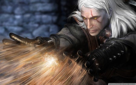 The Witcher - cg, magic, the witcher, hd, fighting, action, adventure, video game