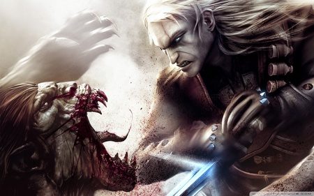 Gaint Hunter - cg, giant, the witcher, hd, fighting, action, adventure, video game