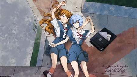 Asuka & Rei - asuka, girls, evangelion, rei