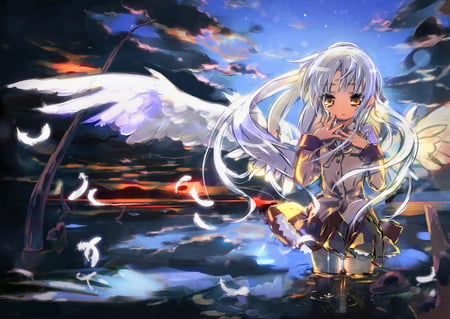 Kanade - tachibana, angel, kanade, water, anime