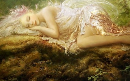 Sleeping Beauty - sleeping, dreams, beauty, abstract, girl, beauiful, fantasy