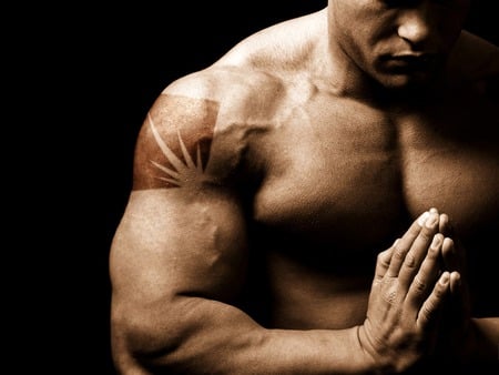 BODY ART - skin, male, art, muscle, pray