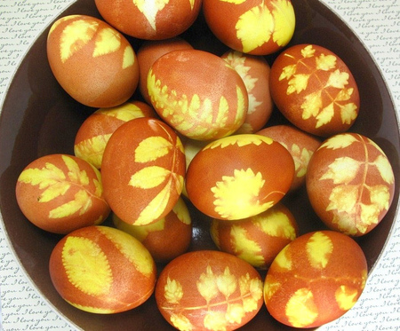 Easter Eggs - painted, plate, still life, eggs