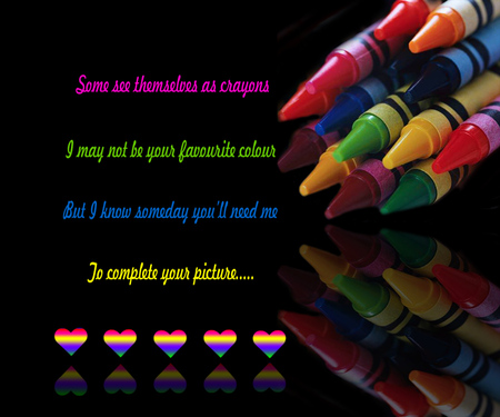 Crayons of Love .... - picture, love, colours, heart, crayons