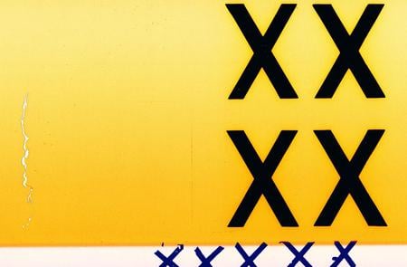 Yellow X - faded, cross, rip, yellow, kiss, x, border