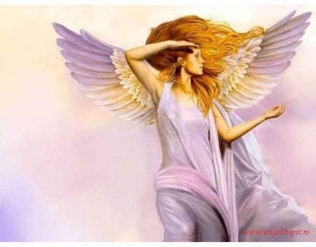 Angel - wings, fantasy, abstract, angel