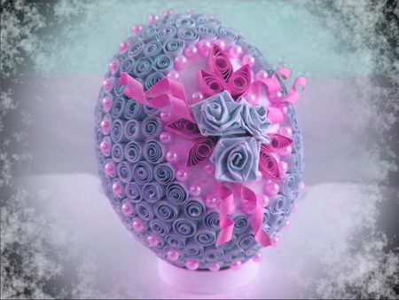 For all the lovely Nexus family - easter, blue and pink, clouds, rose egg, gift, happy easter