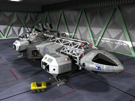 Eagle in hangar - spaceship, eagle, space 1999, hangar