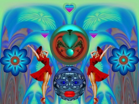 Spring Baby - eye candy, collage, 3d, fractal, abstract