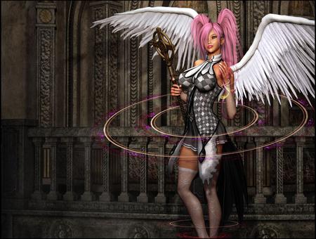 Angel - sexy, fantasy, angel, 3d