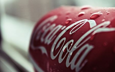 Coca-Cola - coca-cola, drink, coke, brands, macro, red, photography, drops