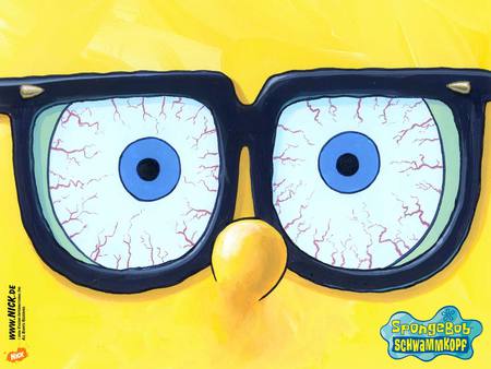 SPONGE BOB - sponge, bob, glasses, character