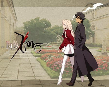 -__- Guess . - kiritsugu, anime, irisviel von einzbern, fate zero, marry, emiya, smoke, couple, fate stay night