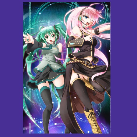 Beautiful Music - girls, aqua, hot, headset, thighhighs, music, anime girl, stockings, white, art, cool, artistic, hatsune miku, sexy, skirt, song, vocaloids, program, vocaloid, pink, beautiful, uniform, diva, beauty, nice, sky, twintail, singer, black, virtual, pretty, idol, anime, miku, cute, stars, girl, cg, hd, hatsune, microphone, headphones, singing, tie, awesome, digital