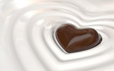 Sweet Wave - white, heart, chocolate, sweet, wave, black