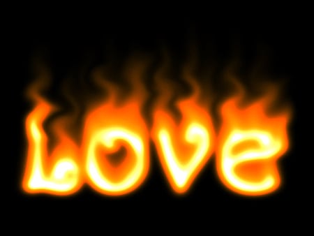 BLUR LOVE - glow, black, yellow, fire, hot, love