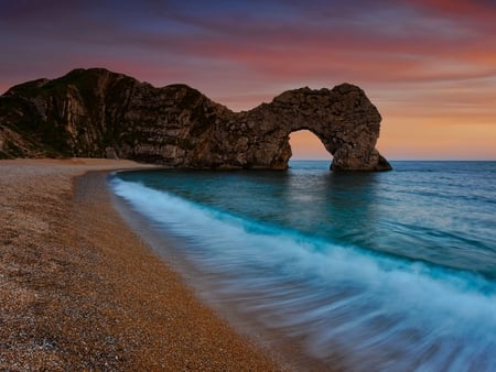 SAND & SEA HDR - sunset, beach, hdr, waves, sea, ocean, sand, sky